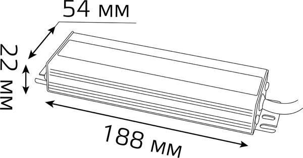 Блок питания для светодиодной ленты Gauss 150W 24V IP67 / 202022150