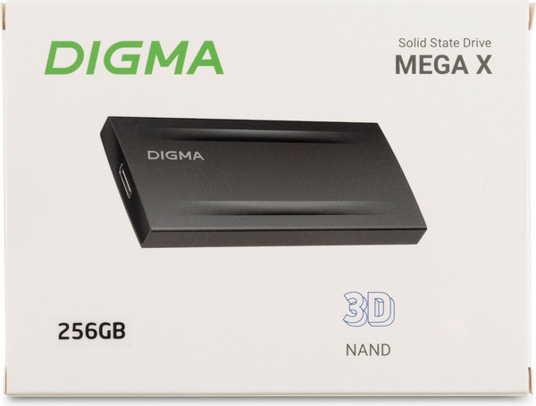 SSD диск Digma Mega X USB3.2 Gen2x2 256GB DGSM8256G2MGG