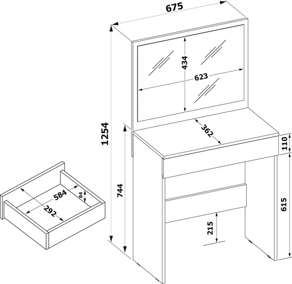 Туалетный столик Сокол-Мебель СТМ-1201