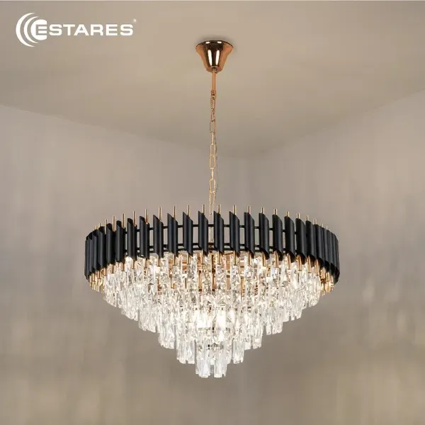Люстра Estares Sandra 12хЕ14-750х1000-BKGD/CRYSTAL-220-IP20 - фото