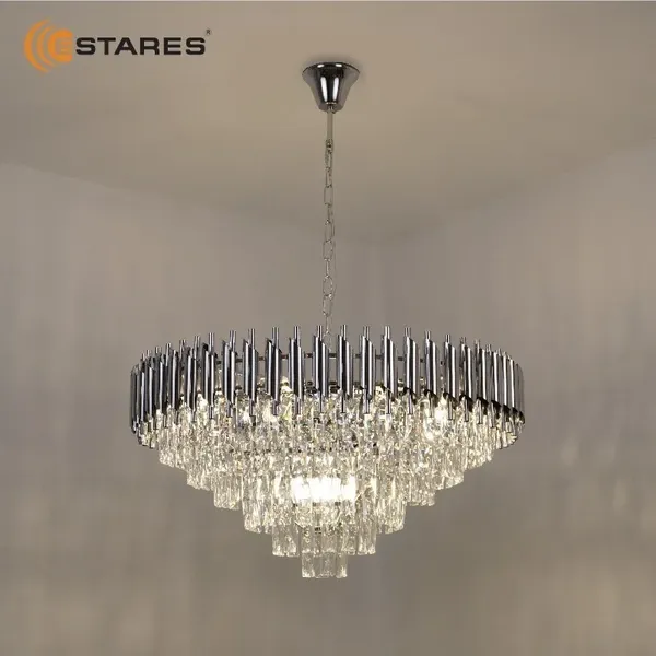 Люстра Estares Sandra 12хЕ14-750х1000-CHROME/CRYSTAL-220-IP20