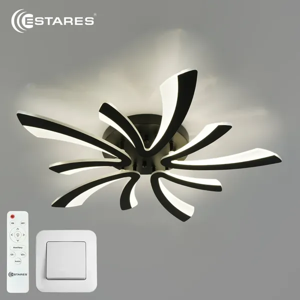 Люстра Estares Alessia 100W 5V-IRC-600x600x70-BLACK/WHITE-220-IP20 - фото