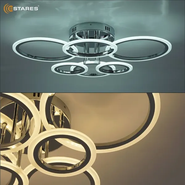 Люстра Estares Europa 80W 6R-IRC-675x480x175-CHROME/WHITE-220-IP20