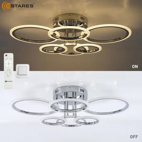 Люстра Estares Europa 80W 6R-IRC-675x480x175-CHROME/WHITE-220-IP20