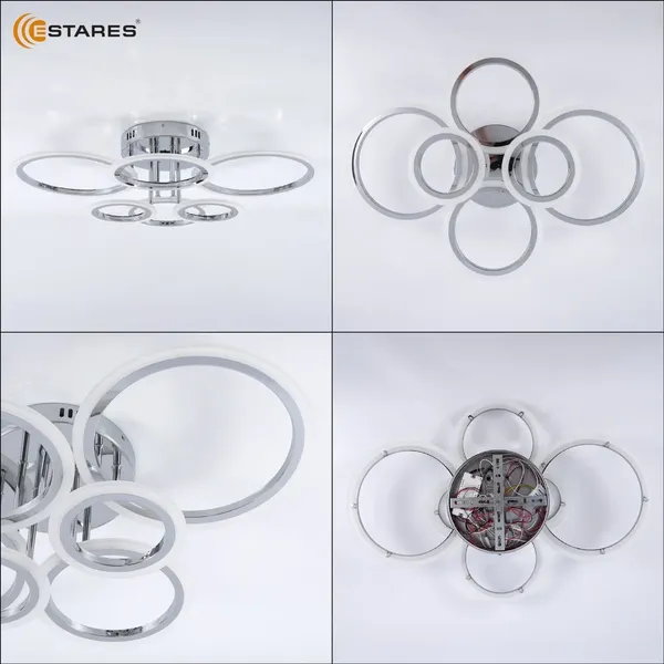 Люстра Estares Europa 80W 6R-IRC-675x480x175-CHROME/WHITE-220-IP20