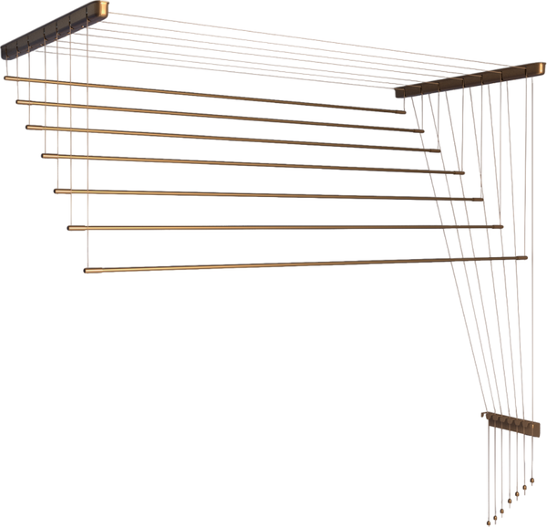 Сушилка для белья Comfort Alumin Group Потолочная Алюминиевая Bronze Style 7 прутьев 2.2м - фото