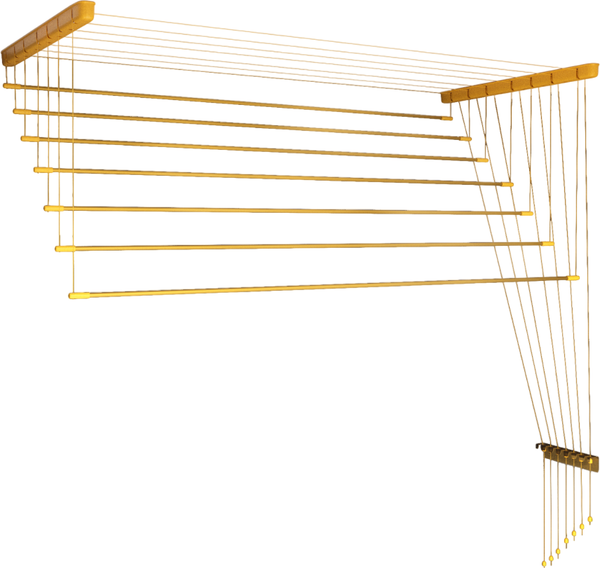 Сушилка для белья Comfort Alumin Group Потолочная Алюминиевая Gold Style 7 прутьев 1.2м - фото