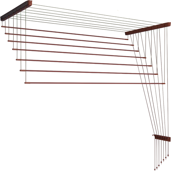 Сушилка для белья Comfort Alumin Group Потолочная Алюминиевая Chocolate Style 7 прутьев 2.3м - фото