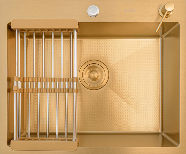 Мойка кухонная Astir Decor PVD Gold 60x50G - фото