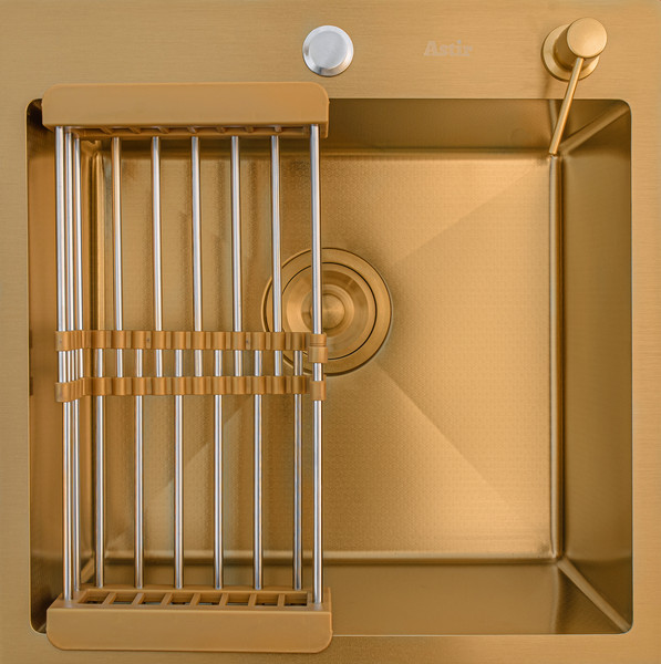 Мойка кухонная Astir Decor PVD Gold 50x50G - фото