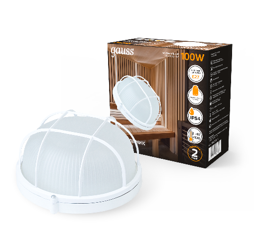 Светильник ЖКХ Gauss НБП IP54 255x240x115 Е27 Max 100W / 926602111 - фото