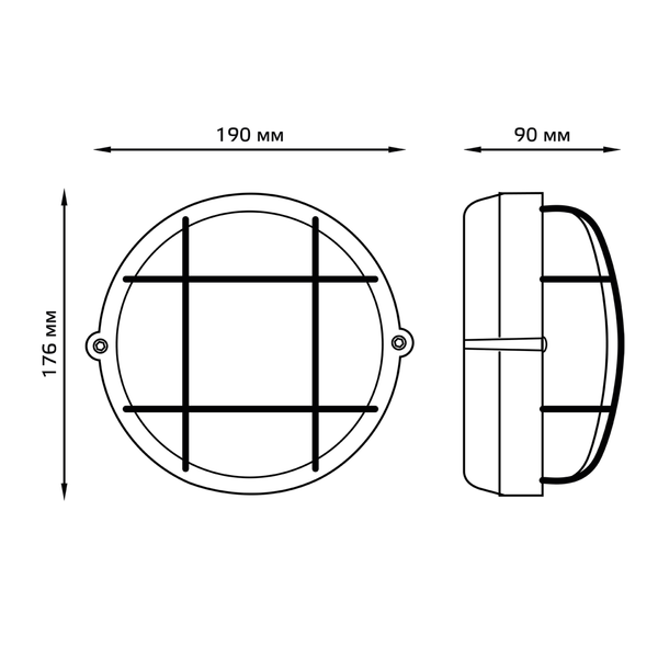 Светильник ЖКХ Gauss НБП IP54 190x176x90 Е27 Max 60W / 926602116