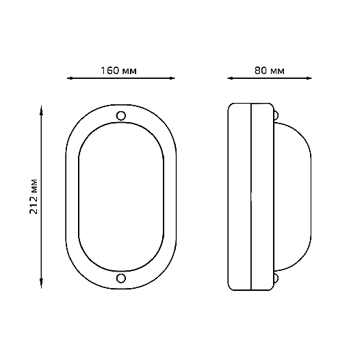 Светильник ЖКХ Gauss НБП IP54 212x160x80 Е27 Max 60W / 926602206