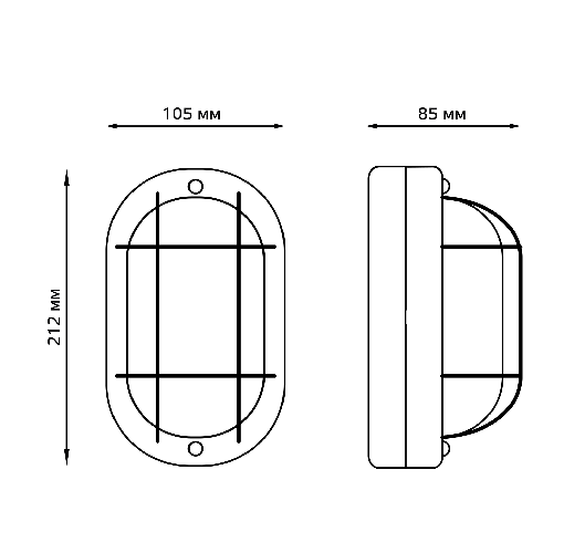 Светильник ЖКХ Gauss НБП IP54 212x105x85 Е27 Max 60W / 926602216