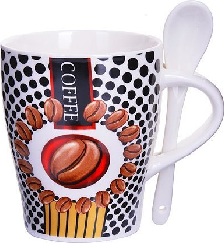 Кружка с ложкой Loraine 28473