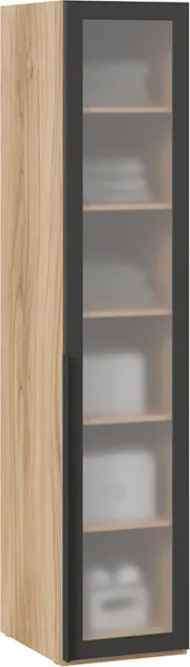 Шкаф-пенал с витриной ТриЯ Порто СМ-393.07.008 с 1 дверью со стеклом - фото