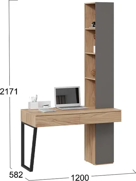 Письменный стол ТриЯ Порто СМ-393.15.012 со шкафом