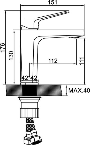 Смеситель Ledeme L1085D