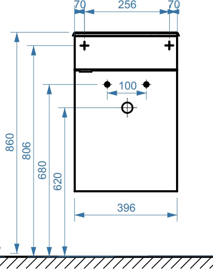 Тумба с умывальником Belux Бергамо-Женева НП40 + Женева 40 ФС
