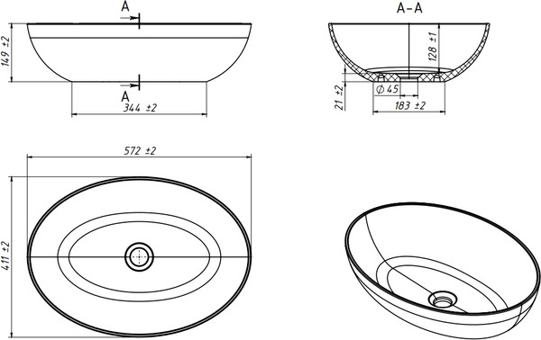 Тумба с умывальником Belux Джаз НП 90-02 + Дубай Д-570