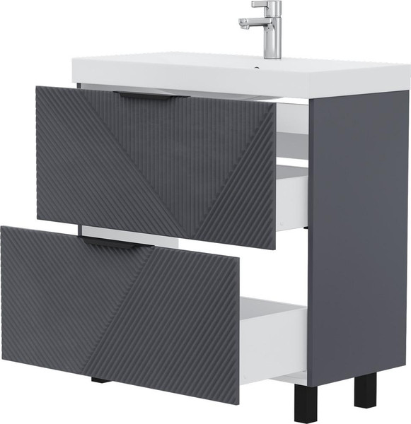 Тумба с умывальником Volna Geometry 80.2Y 9696 + Lake 80