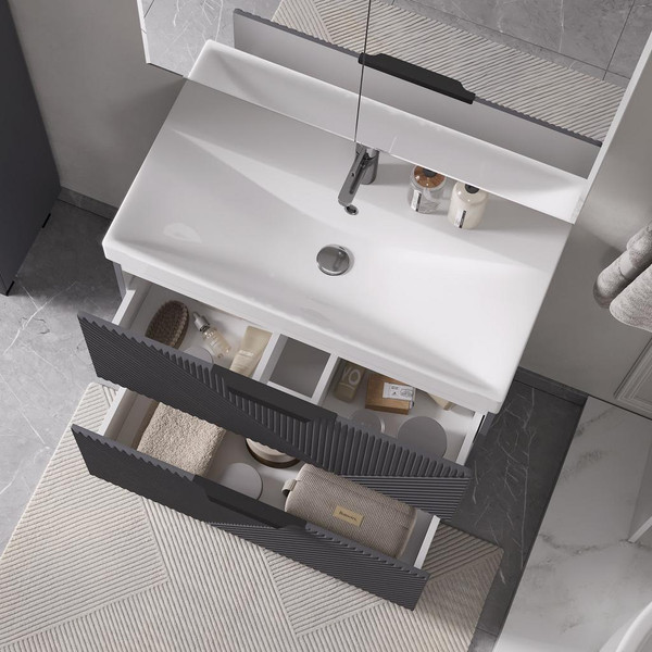 Тумба с умывальником Volna Geometry 80.2Y 9696 + Lake 80