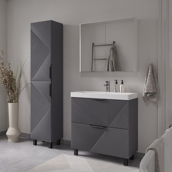 Тумба с умывальником Volna Geometry 80.2Y 9696 + Lake 80