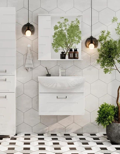 Тумба с умывальником Volna Joli 70.1Y Балтика + Балтика 70 (подвесная) - фото