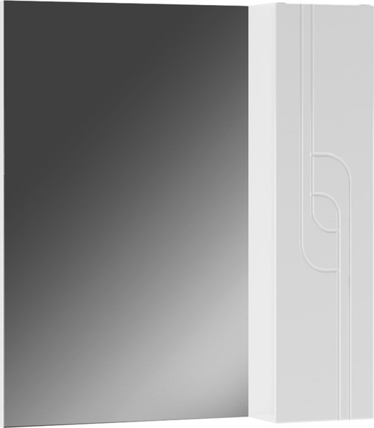 Шкаф с зеркалом для ванной Айсберг Лилия 60 - фото