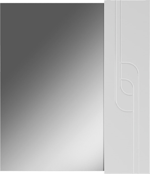 Шкаф с зеркалом для ванной Айсберг Лилия 60