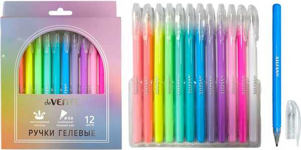 Набор гелевых ручек deVente Neon Black / 5051543 - фото