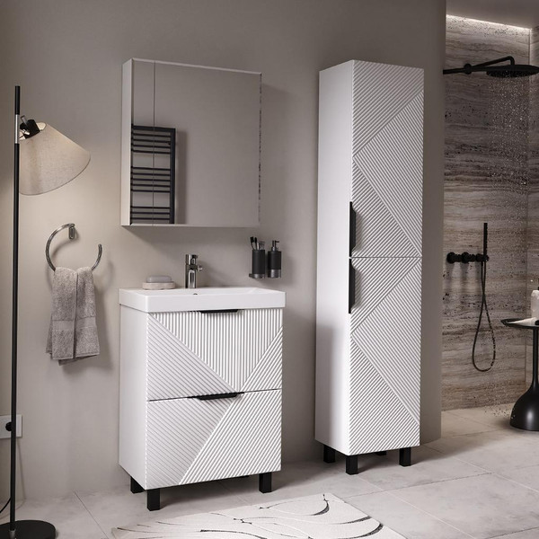 Тумба с умывальником Volna Geometry 60.2Y 9696 + Lake 60