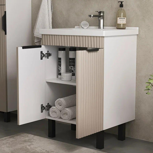 Тумба с умывальником Volna Lotty 60.2D Миранда + Миранда 60