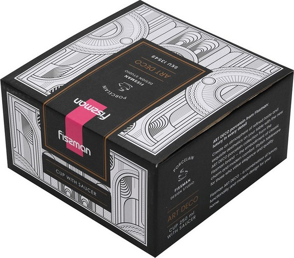 Чашка с блюдцем Fissman Art Deco / 13549