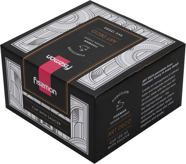 Чашка с блюдцем Fissman Art Deco 13550