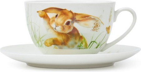 Чашка с блюдцем Fissman Rabbit 13727