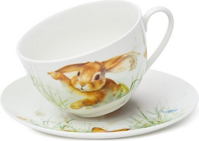 Чашка с блюдцем Fissman Rabbit 13727