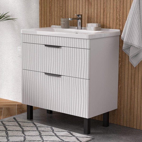 Тумба с умывальником Volna Lotty 80.2Y Миранда + Миранда 80 - фото