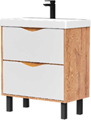 Тумба с умывальником Volna Barney 80.2Y 9696 + Lake 80 - фото