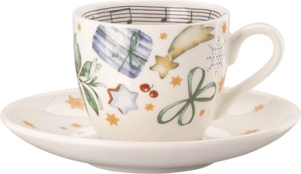 Чашка с блюдцем Hutschenreuther Christmas songs/2025 / 02471-727213-14715 - фото