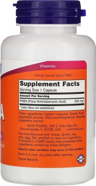 Витамин NOW PABA 500мг