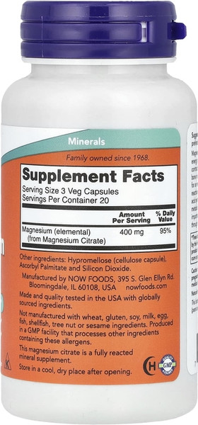 Минерал NOW Magnesium Citrate