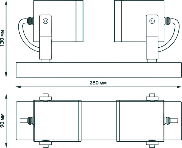 Светильник уличный Gauss Sonata 2xGU10 2x35W 280x90x130мм IP54 / GD153