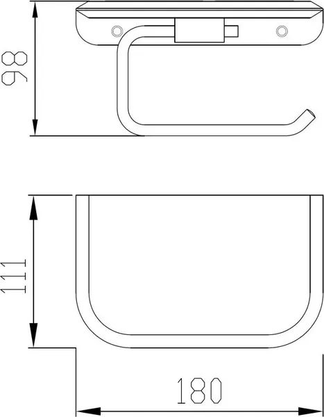 Держатель для туалетной бумаги Abber Nord AA1530G
