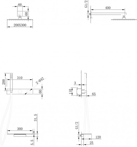 Душевая система Abber AF8750SP (сатин)