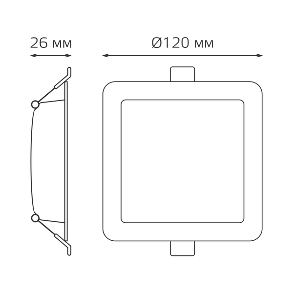 Точечный светильник Gauss Elementary Downlight 10W 780lm 4000K IP20 120x26 / 998420209