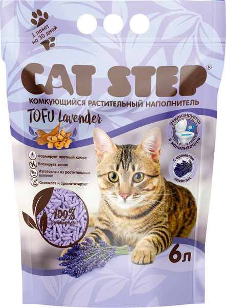Наполнитель для туалета Cat Step Tofu Lavender / 20333021 - фото