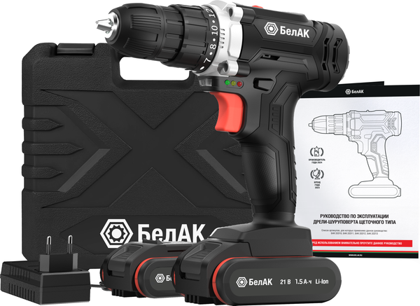 Аккумуляторная дрель-шуруповерт БелАК БАК53311