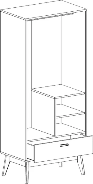 Шкаф Мебельград Калгари 80х50х185см