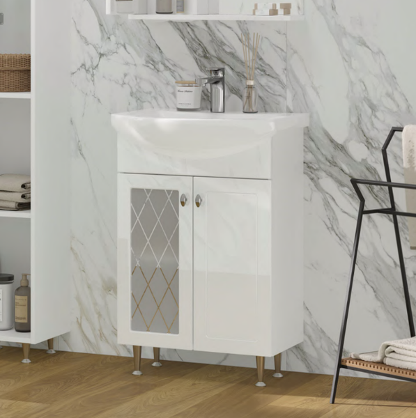 Тумба с умывальником Volna Milena 55.2D Балтика + Балтика 55 - фото